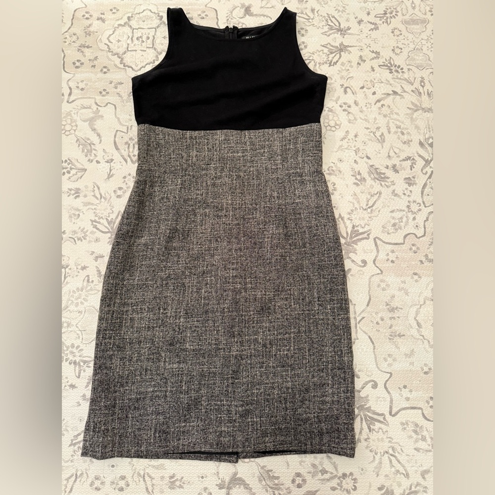 Ellen Tracy Elegant Black and Gray Women's Dress